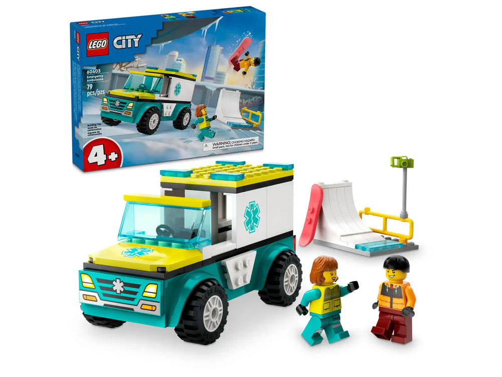 
                
                    Load image into Gallery viewer, Lego City Emergency Ambulance &amp;amp; Snowboarder (60403)
                
            