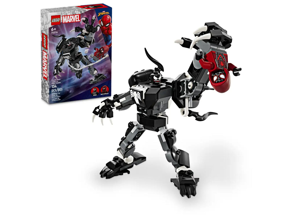 Lego Marvel Venom Mech Armor vs Miles Morales (76276)