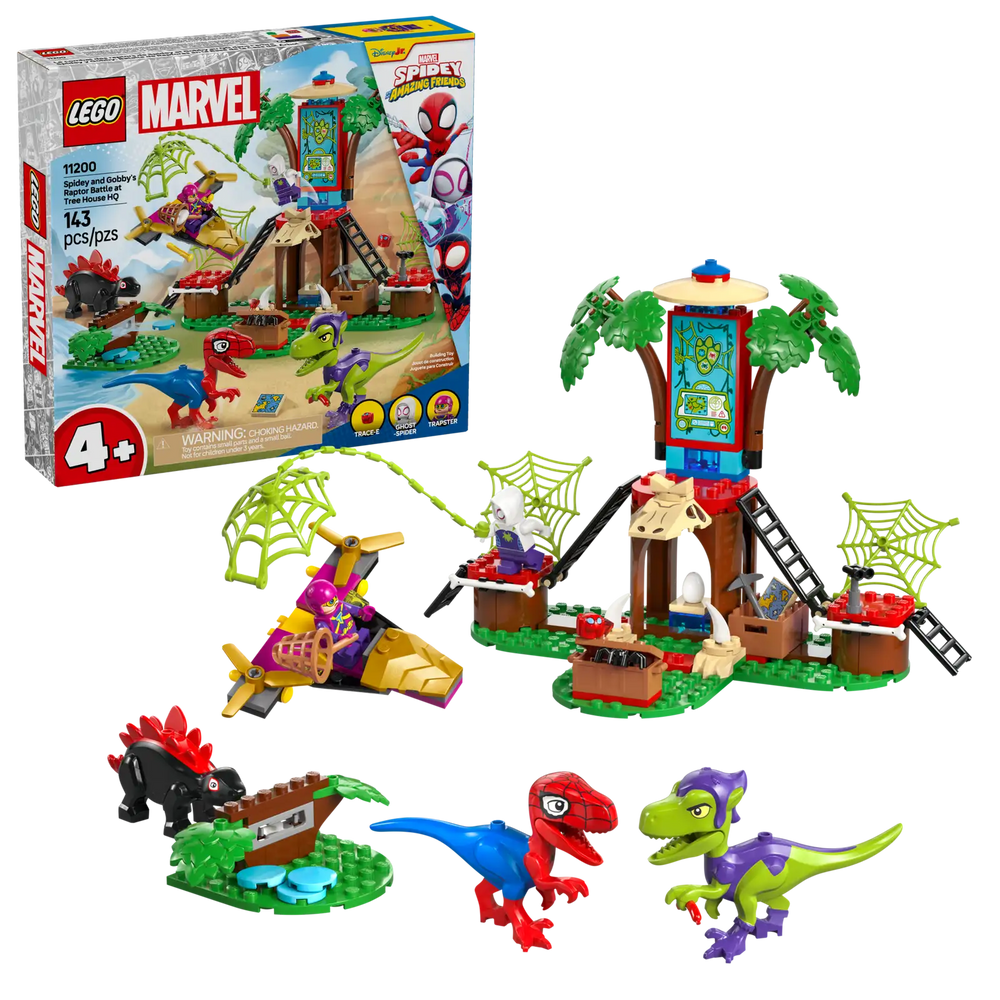 Lego Spidey & Gobbys Raptop Battle at Treehouse HQ (11200)