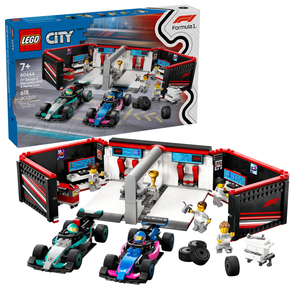 Lego City F1 Garage & Mercedes AMG & Alpine Cars (60444)