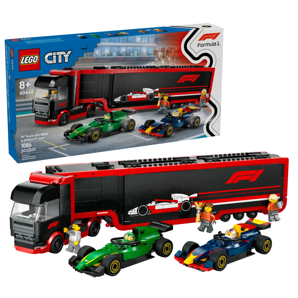 Lego City F1 Truck with RB20 & AM224 F1 Cars (60445)