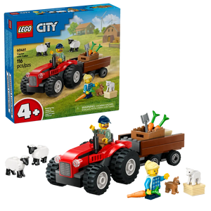 Lego City Red Farm Tractor with Trailer (60461)