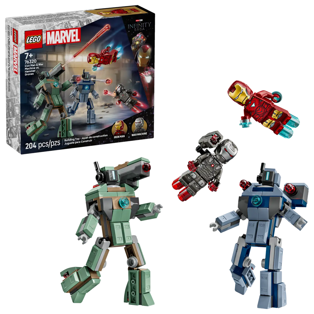 Lego Marvel Iron Man & War Machine vs Hammer Drones (76320)
