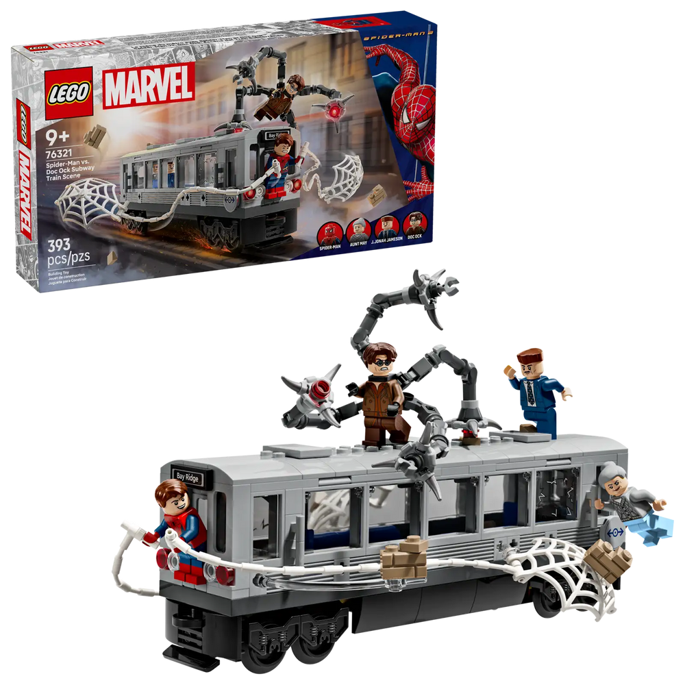 Lego Marvel SpiderMan vs Doc Ock Subway Train Scene (76321)