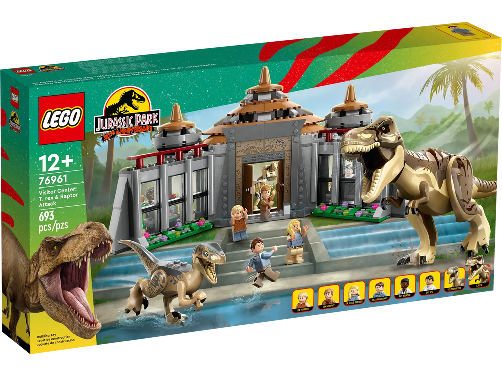Lego Jurassic Park Visitor Centre T-Rex & Raptor Attack (76961)
