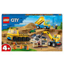 Lego City Construction Trucks & Wrecking Ball Crane (60391)