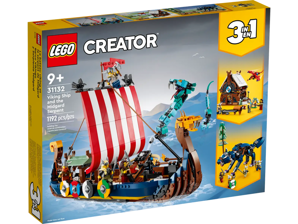 Lego Creator 3in1 Viking Ship & the Midgard Serpent (31132)